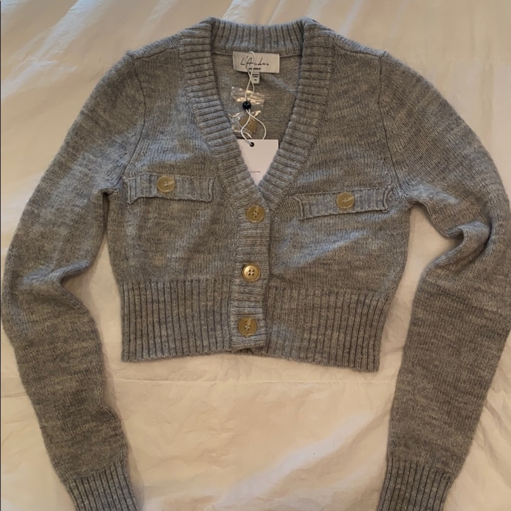 L’Academie cropped cardigan sweater
